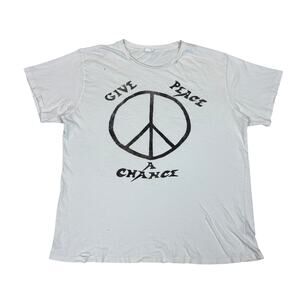 Rare Madeworn John Lennon Give Peace A Chance Shirt Men's XL